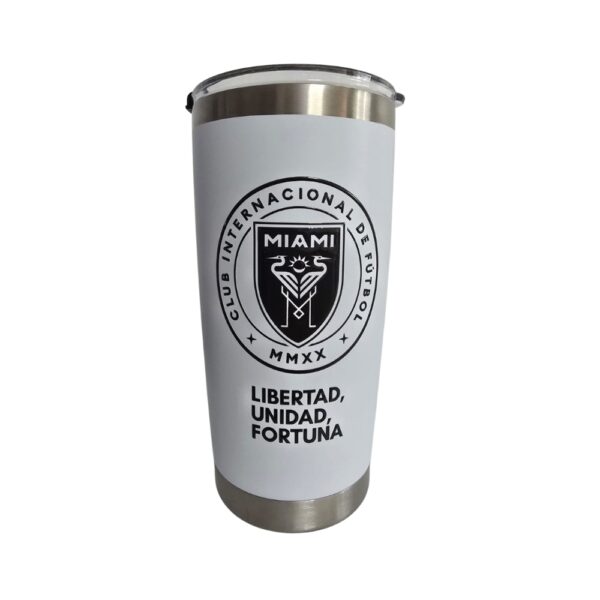 Custom Stainless Steel Tumbler_miami team_white