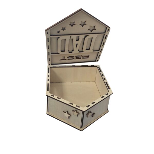 Best Dad Engraved Wooden Box – Keepsake Gift for Fathers - Image 2