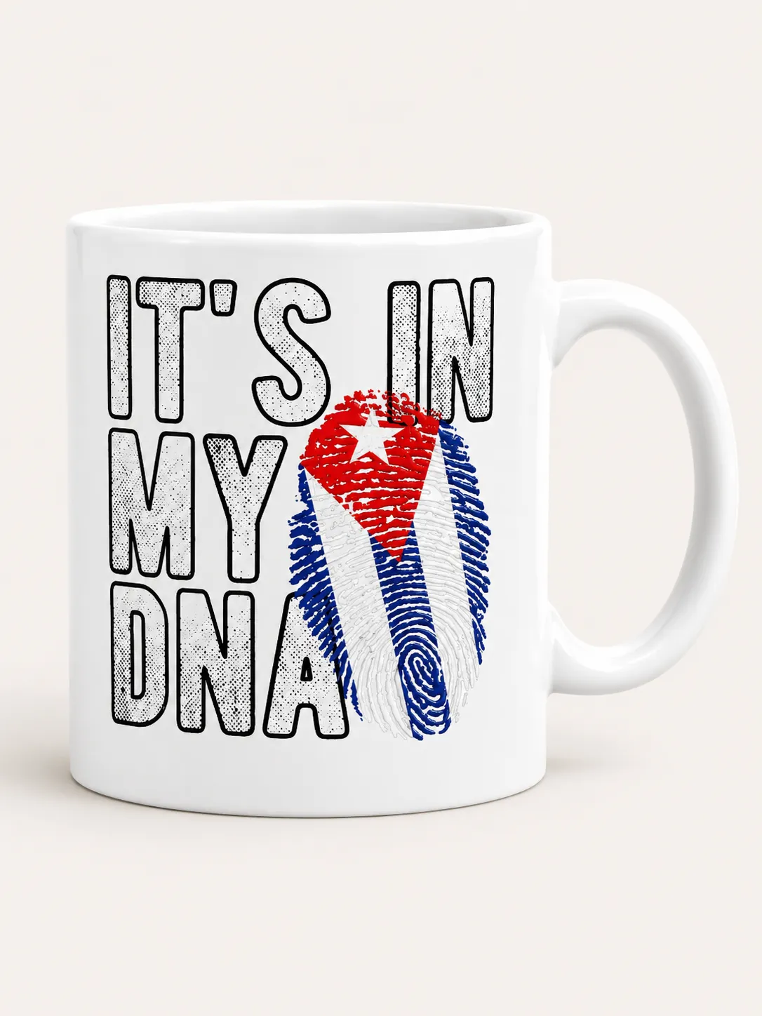 Personalized 11 oz White Ceramic Mug with Cuba Design – UV DTF