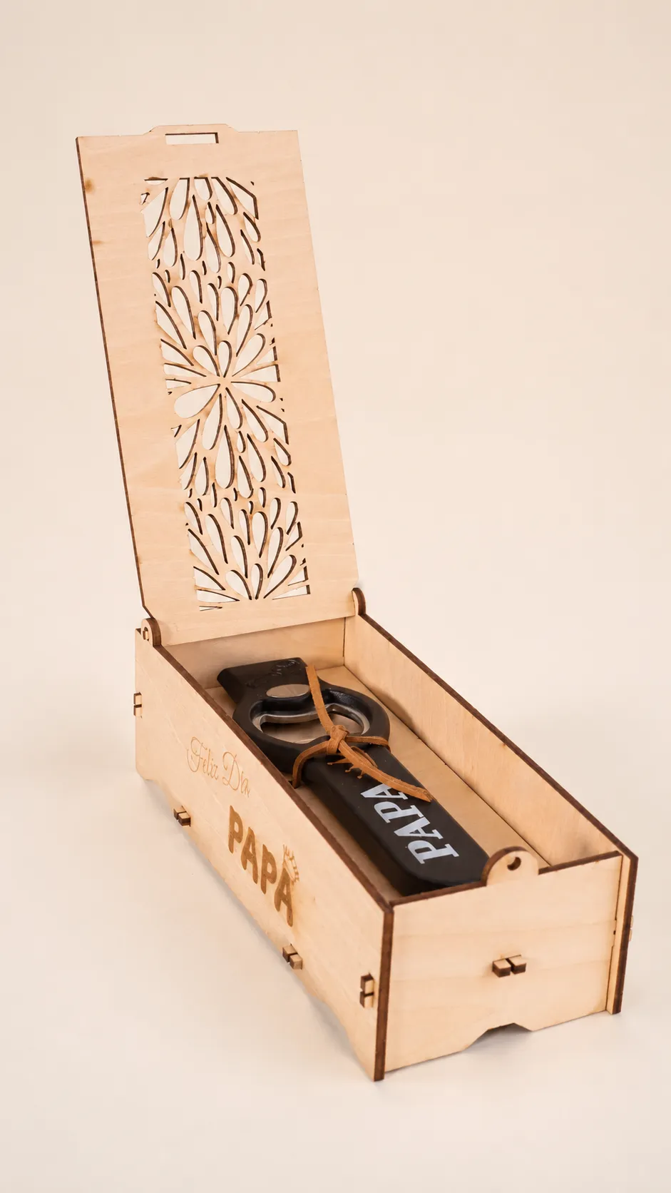 Personalized Bottle Opener with UV DTF Magnet and Wooden Gift Box