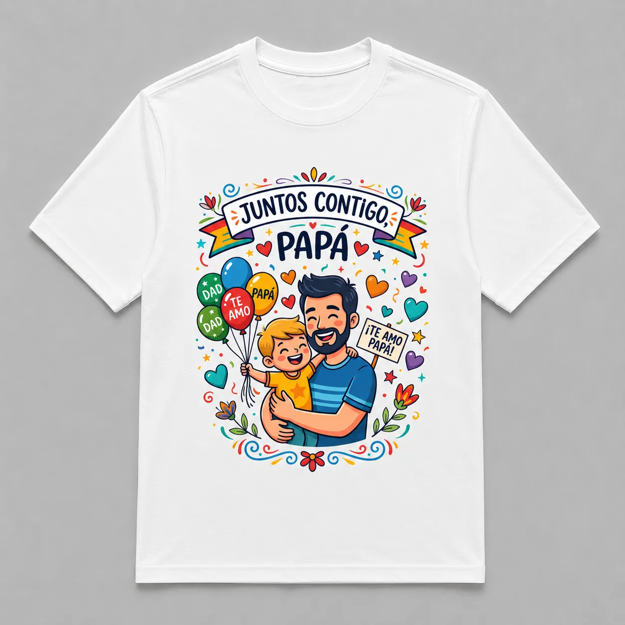 Juntos Contigo Papá T-Shirt