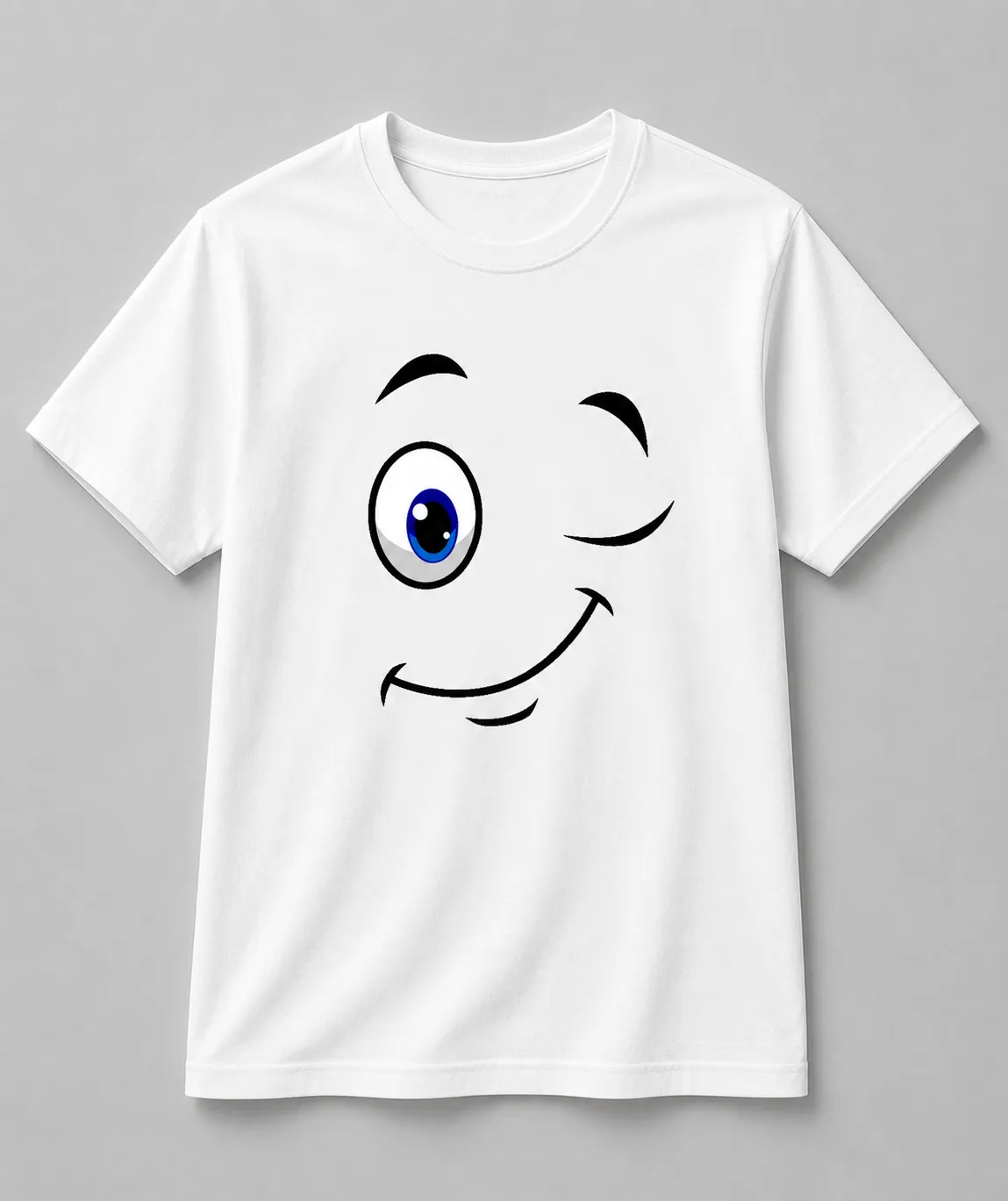 Winking Emoji Face T-Shirt