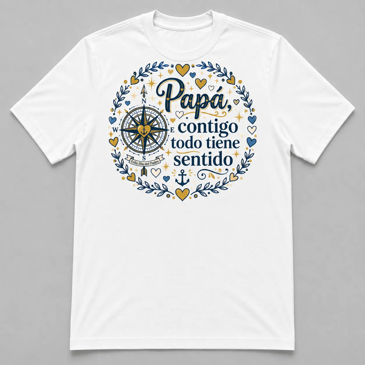 Papá Contigo Todo Tiene Sentido T-Shirt