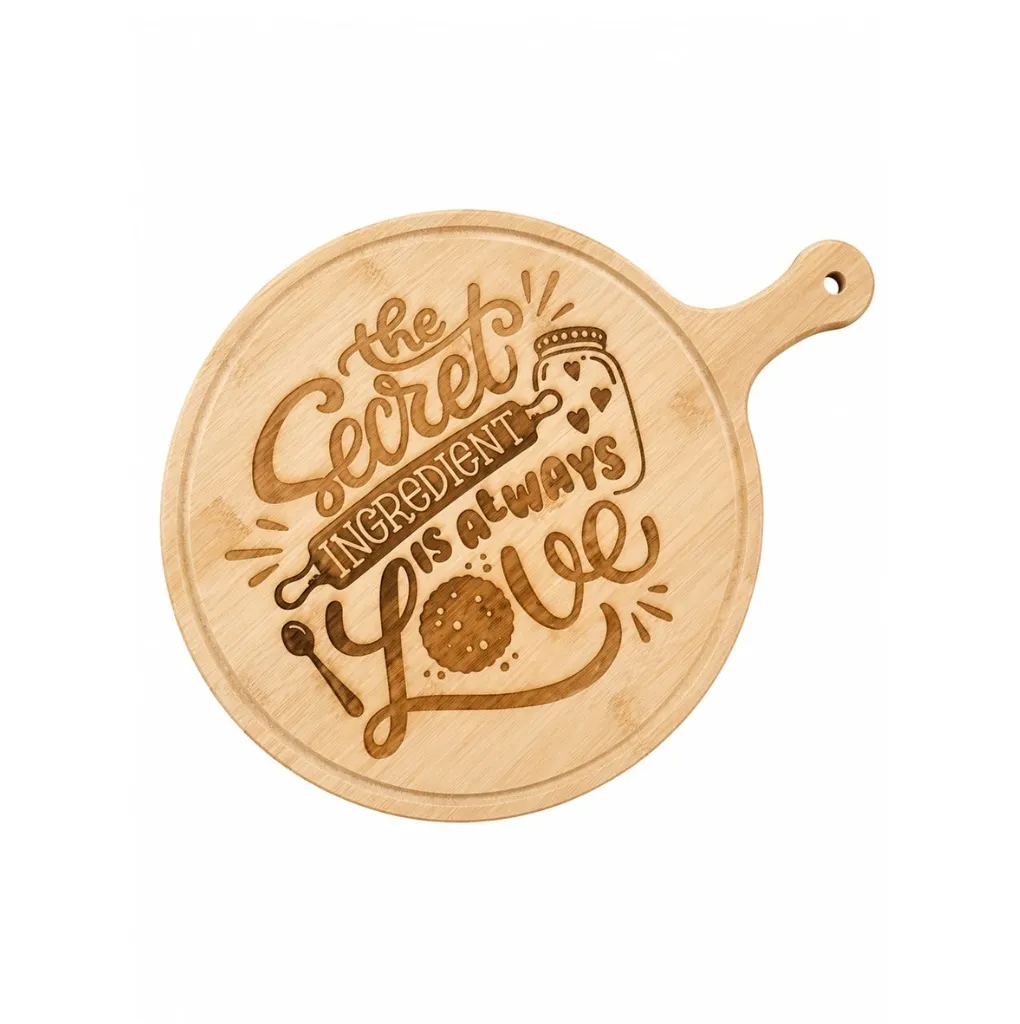 The Secret Ingredient Is Always Love Engraved Bamboo Serving Board