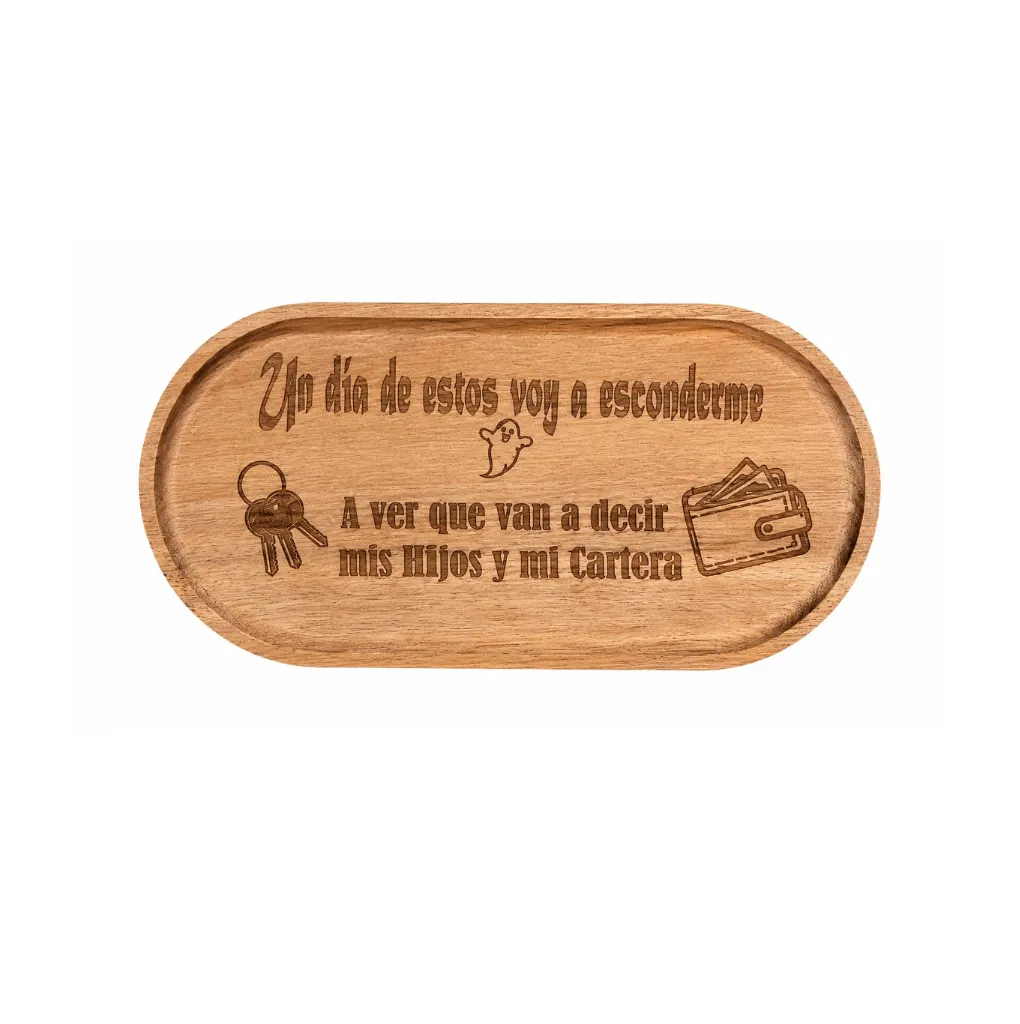 Un Día de Estos Voy a Esconderme Wooden Valet Tray