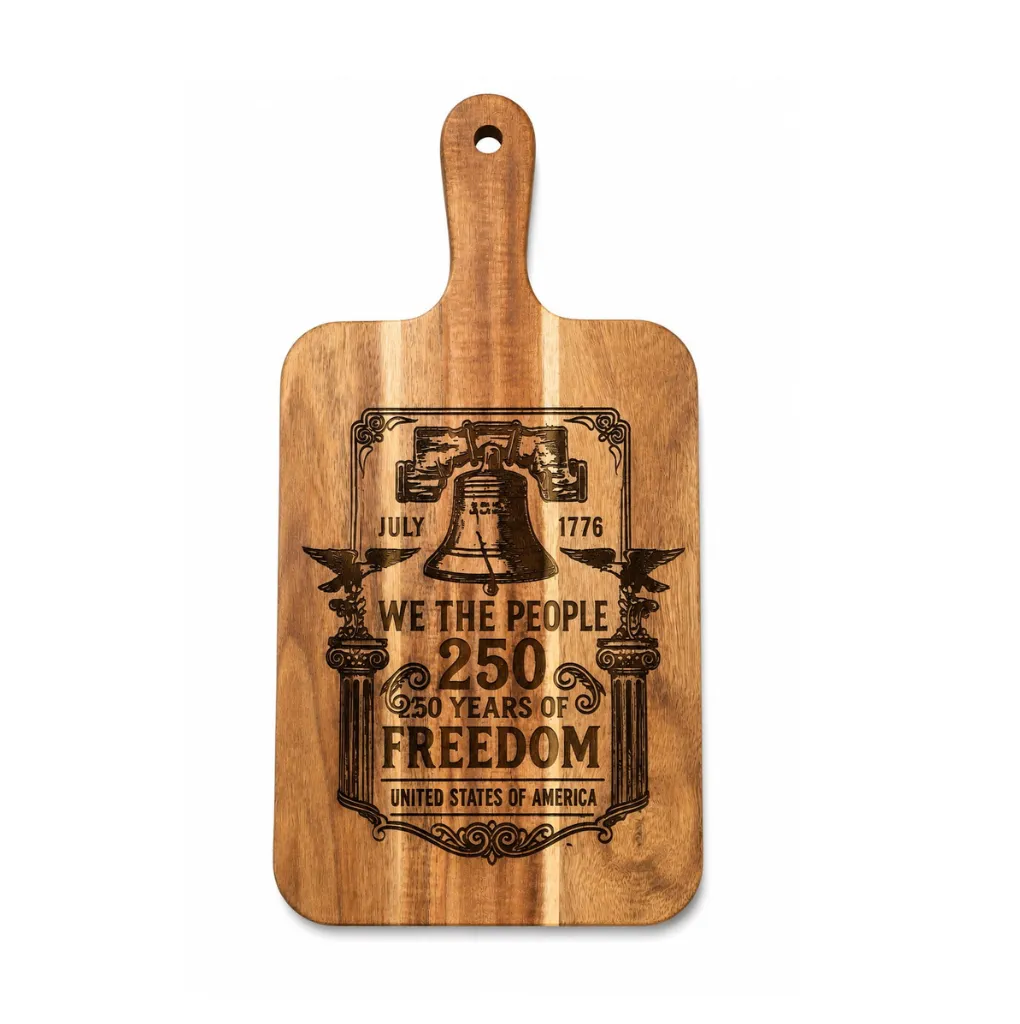 We The People 250 Years of Freedom Engraved Cutting Board